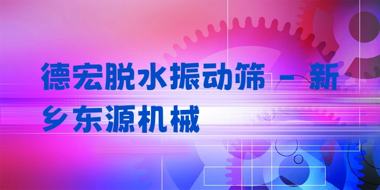 德宏脫水振動篩 - 新鄉(xiāng)東源機(jī)械