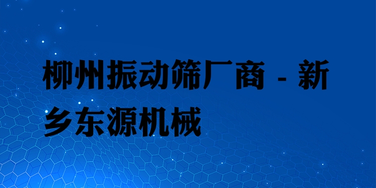 柳州振動(dòng)篩廠商 - 新鄉(xiāng)東源機(jī)械