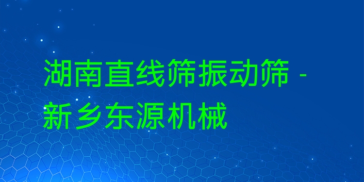 湖南直線篩振動(dòng)篩 - 新鄉(xiāng)東源機(jī)械