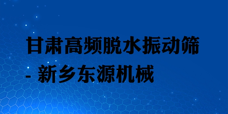 甘肅高頻脫水振動(dòng)篩 - 新鄉(xiāng)東源機(jī)械