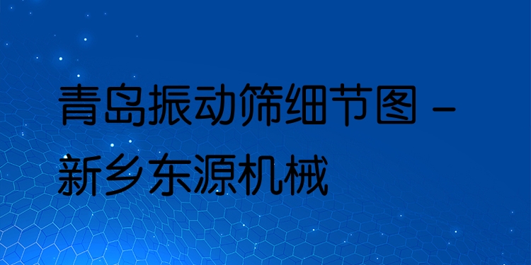 青島振動篩細節(jié)圖 - 新鄉(xiāng)東源機械