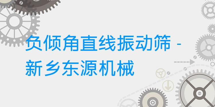 負(fù)傾角直線振動篩 - 新鄉(xiāng)東源機(jī)械