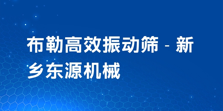 布勒***振動篩 - 新鄉(xiāng)東源機(jī)械