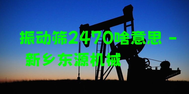 振動篩2470啥意思 - 新鄉(xiāng)東源機械
