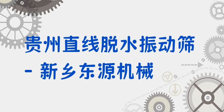 貴州直線(xiàn)脫水振動(dòng)篩 - 新鄉(xiāng)東源機(jī)械